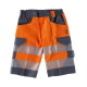 Bermuda multibolsillos combinado con alta visibilidad WORKTEAM C2705 Ref.WTC2705-NARANJA AV/GRIS OSCURO