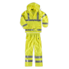 Conjunto de alta visibilidad de pantalón y chaqueta impermeables WORKTEAM S2010