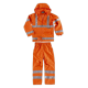 Conjunto de alta visibilidad de pantalón y chaqueta impermeables WORKTEAM S2010 Ref.WTS2010-NARANJA