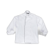 Chaqueta de cocina con vivos a contraste y botones de seguridad WORKTEAM B9206 Ref.WTB9206-BLANCO/NEGRO