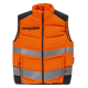 Chaleco acolchado combinado con AV y cintas inclinadas WORKTEAM C2950 Ref.WTC2950-NARANJA AV/NEGRO