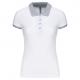 Polo piqué bicolor mujer Ref.TTK259-BLANCO/OXFORD GRIS