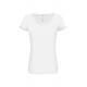 Camiseta de algodón y elastán manga corta mujer Ref.TTK360-BLANCO