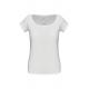 Camiseta de algodón con cuello de barco para mujer Ref.TTK384-BLANCO
