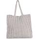 Bolsa de compras de juco a rayas Ref.TTKI0236-ACERO GRIS/NATURAL 