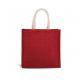 Bolsa estilo cesta de tela de yute, modelo grande Ref.TTKI0274-RED DE CEREZAS/ORO 