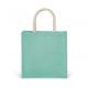 Bolsa estilo cesta de tela de yute, modelo grande Ref.TTKI0274-MENTA DE HIELO 