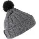 Gorro con pompón y dobladillo Ref.TTKP519-MELANGE GRIS/GRIS OSCURO 