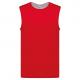 Camiseta baloncesto sin mangas reversible unisex Ref.TTPA464-ROJO/BLANCO DEPORTIVO