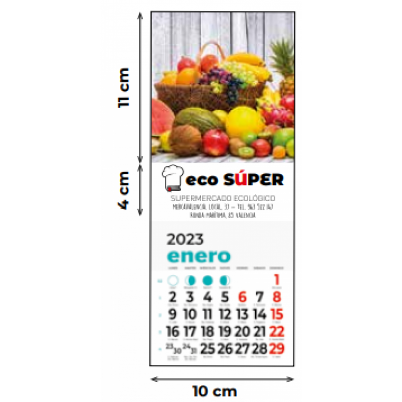 Calendario Personalizado Imán Nevera 31,5×12 cm TODO COLOR – Calendarios  Publicitarios Baratos