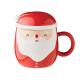 Taza cerámica con tapa 370 ml Santa Ref.MDCX1492-ROJO 