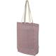 Bolsa tote de algodón reciclado de 150 g/m² con bolsillo delantero de 9 litros Pheebs Ref.PF120643-GRANATE 