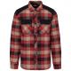 Camisa a cuadros con bolsillos Ref.TTWK520-RED/DARK BEIGE CHECKED/BLACK