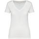 Camiseta ecorresponsable cuello de pico mujer Ref.TTNS334-BLANCO