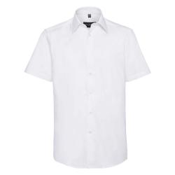 Camisa entallada de hombre de tejido oxford manga corta