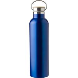 Botella de agua deportiva de 1 litro con aislamiento al vacío,  reutilizable, de acero inoxidable 18/8, termo de boca ancha moderna de  doble pared