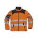 Workshell de alta visibilidad con cintas reflectantes de diferentes tamaños WORKTEAM C2930 Ref.WTC2930-NARANJA AV/NEGRO