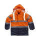 Parka combinada alta visibilidad con cintas reflectantes WORKTEAM C3710 Ref.WTC3710-NARANJA AV/MARINO