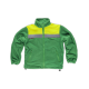 Forro polar bicolor con cremallera y cintas reflectantes WORKTEAM C4030 Ref.WTC4030-VERDE/AMARILLO AV