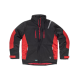 Parka con capucha combinada y detalles reflectantes WORKTEAM WF2858 Ref.WTWF2858-NEGRO/ROJO