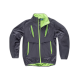 Chaqueta Workshell con tejido Ripstop combinada y con detalles reflectantes WORKTEAM WF2700 Ref.WTWF2700-GRIS OSCURO/VERDE LIMA