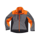 Workshell combinadal con dos bolsillos laterales y 2 bolsillos en pecho WORKTEAM S8625 Ref.WTS8625-GRIS/NARANJA AV/NEGRO