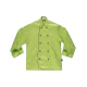 Chaqueta cocina unisex con botones de seguridad y vivos a contraste WORKTEAM B9205 Ref.WTB9205-VERDE LIMA