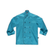 Chaqueta cocina unisex con botones de seguridad y vivos a contraste WORKTEAM B9205 Ref.WTB9205-TURQUESA