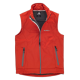 Chaleco Softshell liso con cierre de cremallera y bolsillos laterales WORKTEAM RN2020002 Ref.WTRN2020002-ROJO