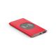 Batería portátil y cargador inalámbrico de aluminio 4000 mah Cassini Ref.PS97078-ROJO 