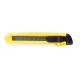 Cutter de cuchilla ancha y cuerpo de ABS LOCK Ref.RTO0108-AMARILLO 