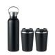 Set botella y vaso doble pared Helsinki set Ref.MDMO6616-NEGRO 