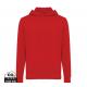 Sudadera con capucha ligera de algodón reciclado Iqoniq Rila Ref.XDT9404-ROJO