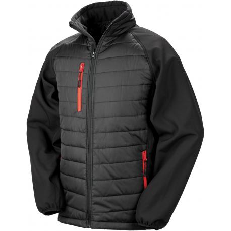 Chaqueta softshell black compass acolchada