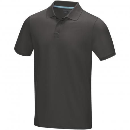 Polo orgánico de manga corta para hombre Graphite