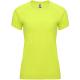 Camiseta técnica manga ranglán Bahrain Woman 135g/m2 Ref.RCA0408-AMARILLO FLUOR