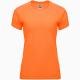 Camiseta técnica manga ranglán Bahrain Woman 135g/m2 Ref.RCA0408-NARANJA FLUOR