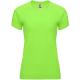 Camiseta técnica manga ranglán Bahrain Woman 135g/m2 Ref.RCA0408-VERDE FLÚOR