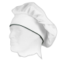 Gorro liso de cocina con velcro y vivo a contraste WORKTEAM M603