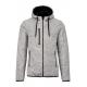 Chaqueta jaspeada con capucha hombre Ref.TTPA365-MELANGE GRIS CLARO