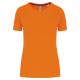 Camiseta deporte material reciclado mujer Ref.TTPA4013-NARANJA FLUORESCENTE