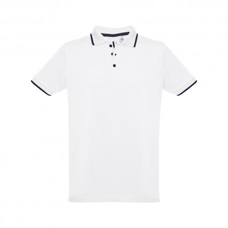 Polo slim fit blanco para hombre Thc rome wh