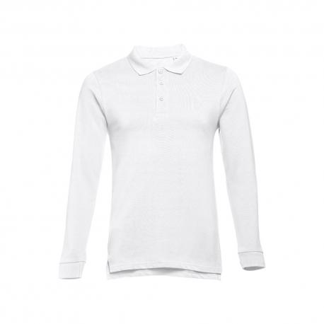 Polo de manga larga para hombre. Blanco Thc bern wh