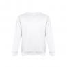 Sudadera blanca de cuello redondo unisex Blanco Delta