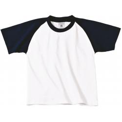 Camiseta baseball para niños con cuello redondo