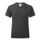 Camiseta Iconic talla niños 150g/m2 Ref.TTSC61025-NEGRO