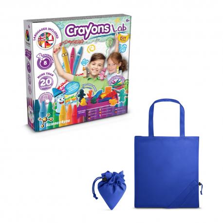 Juego educativo suministrado con una bolsa de regalo plegable de 190t Crayon factory kit ii