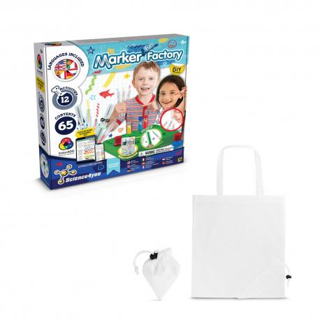 Kit educativo suministrado con una bolsa de regalo plegable de 190t Diy pen factory kit ii