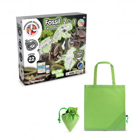 Juego educativo suministrado con una bolsa de regalo plegable de 190t in 1 fossil excavation kit v