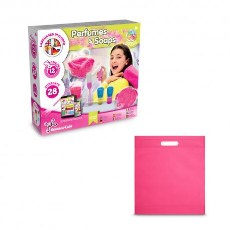 Juego educativo suministrado con una bolsa de regalo de non woven 80 gm² Perfume soap factory kit iv